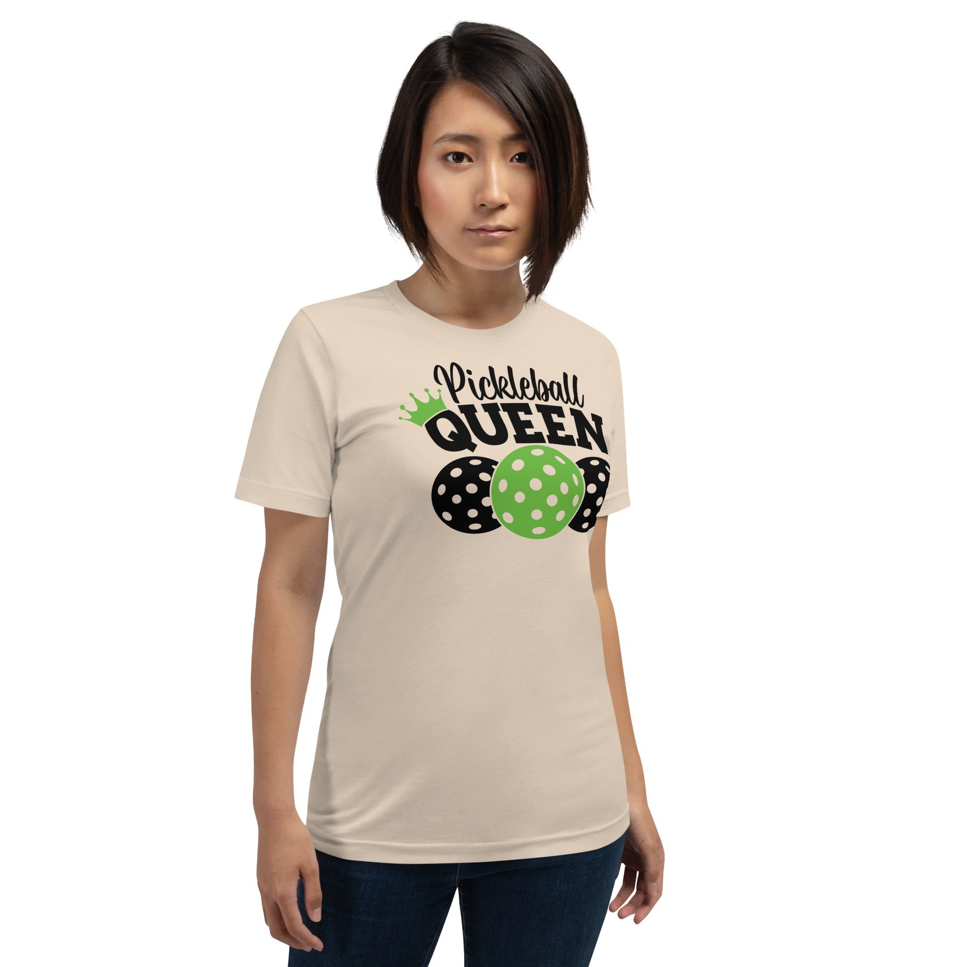 Pickleball Queen Tee – Fun & Fierce Court Style - Soft Cream