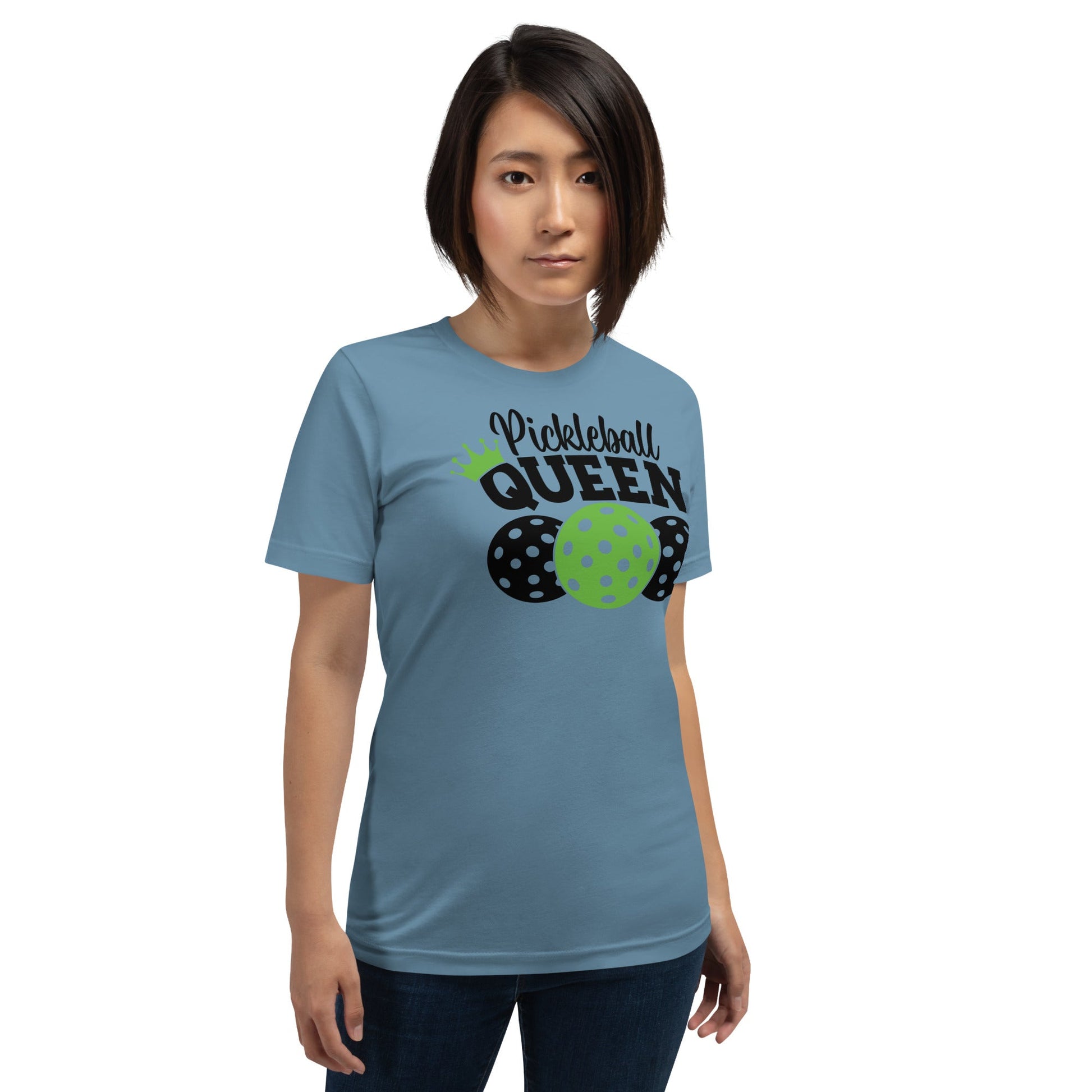 Pickleball Queen Tee – Fun & Fierce Court Style - Steel Blue