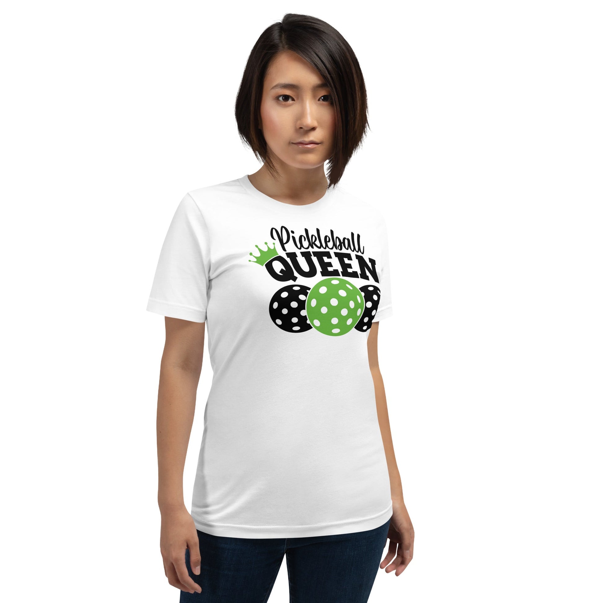 Pickleball Queen Tee – Fun & Fierce Court Style - White
