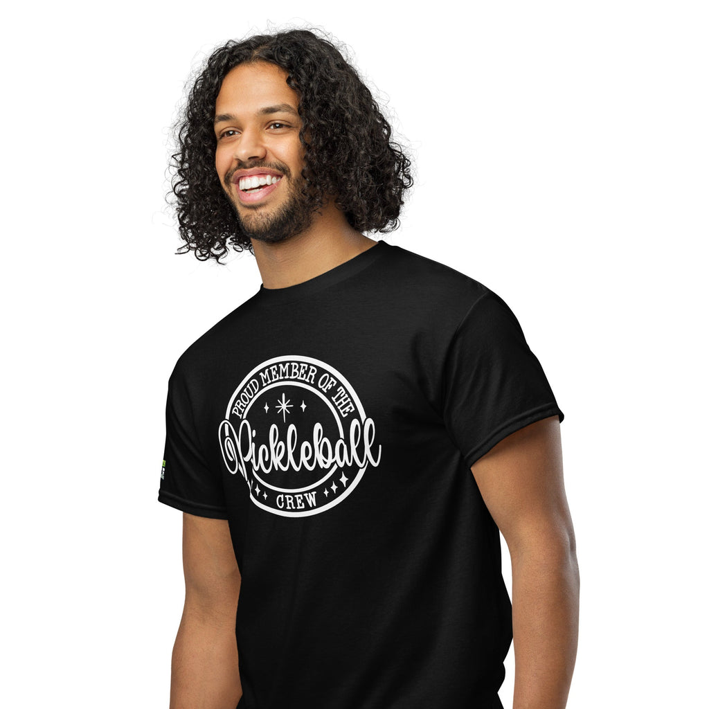 Proud Member of the Pickleball Crew T-Shirt – Fun Team Tee for Pickleball Players - Black