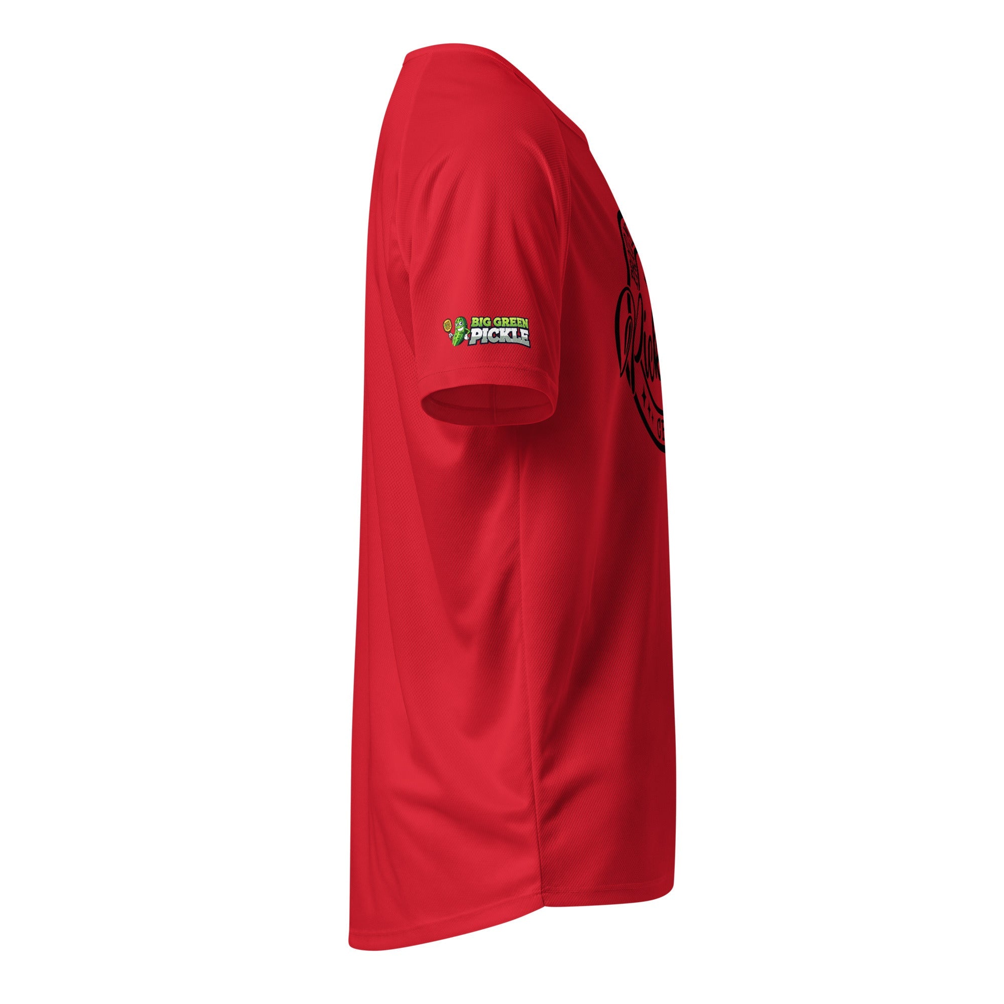 Proud Member of the Pickleball Crew T-Shirt, Moisture Wicking Polyester Mesh Jersey - Red