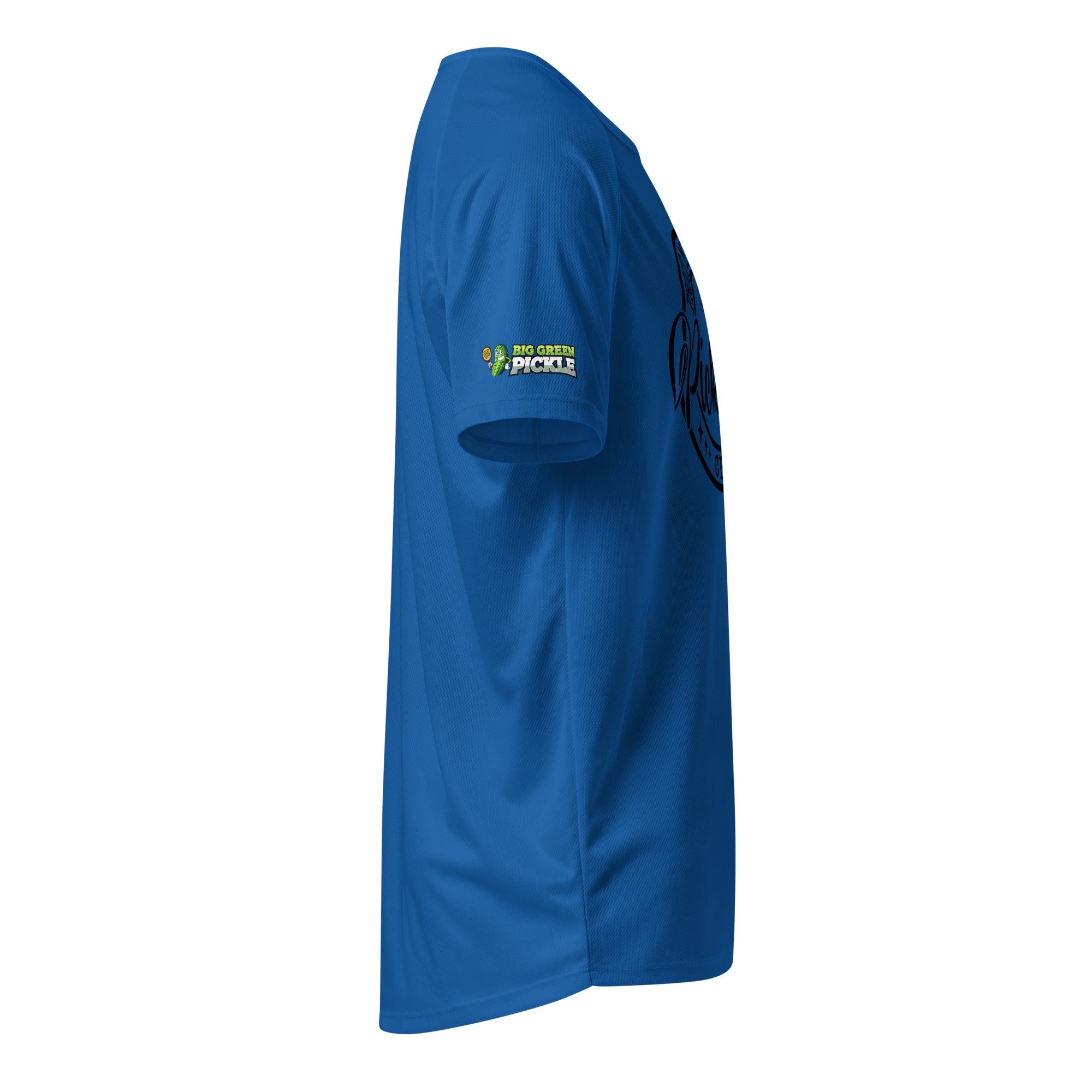 Proud Member of the Pickleball Crew T-Shirt, Moisture Wicking Polyester Mesh Jersey - Royal Blue
