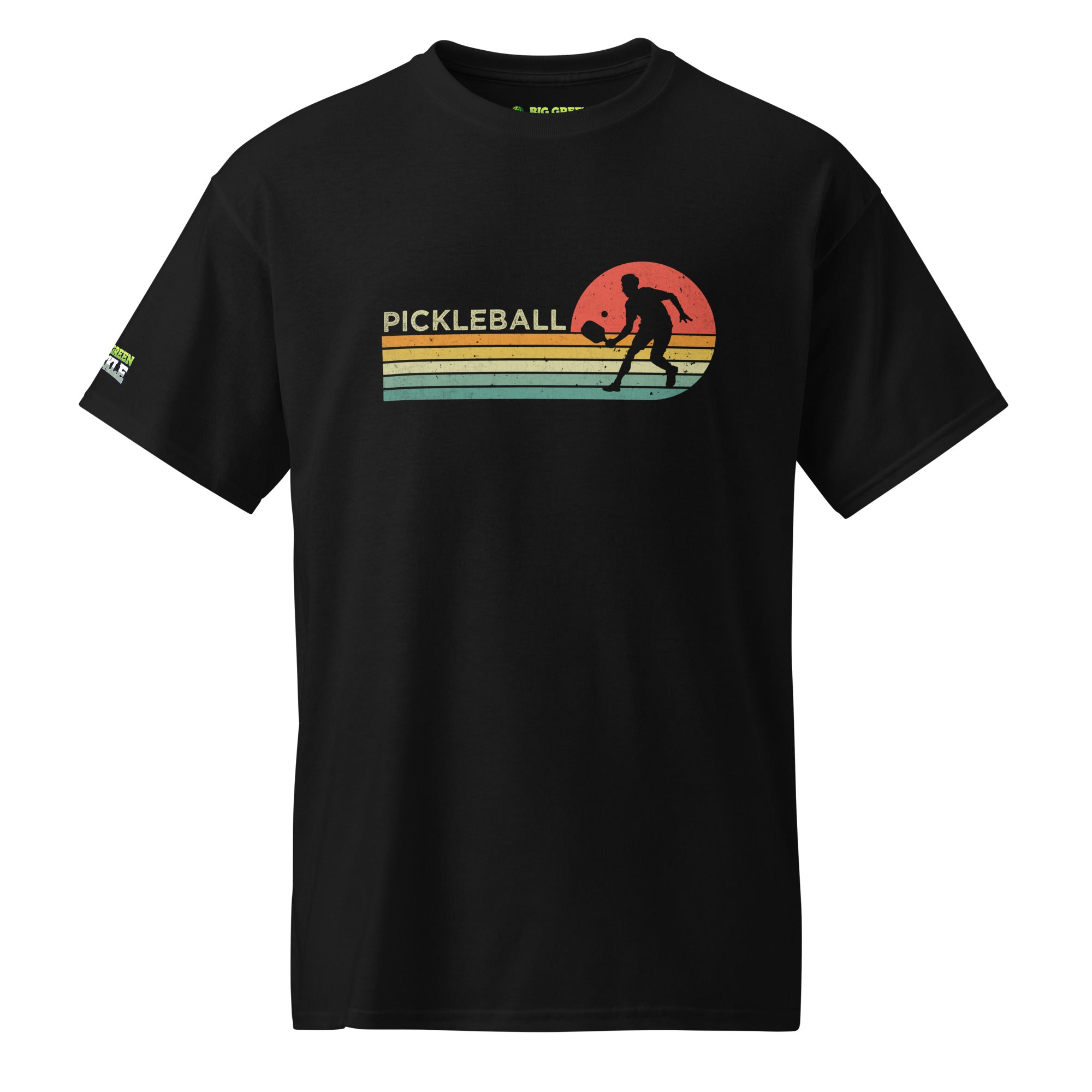 Retro Pickleball on 50/50 DryBlend T-Shirt - Black