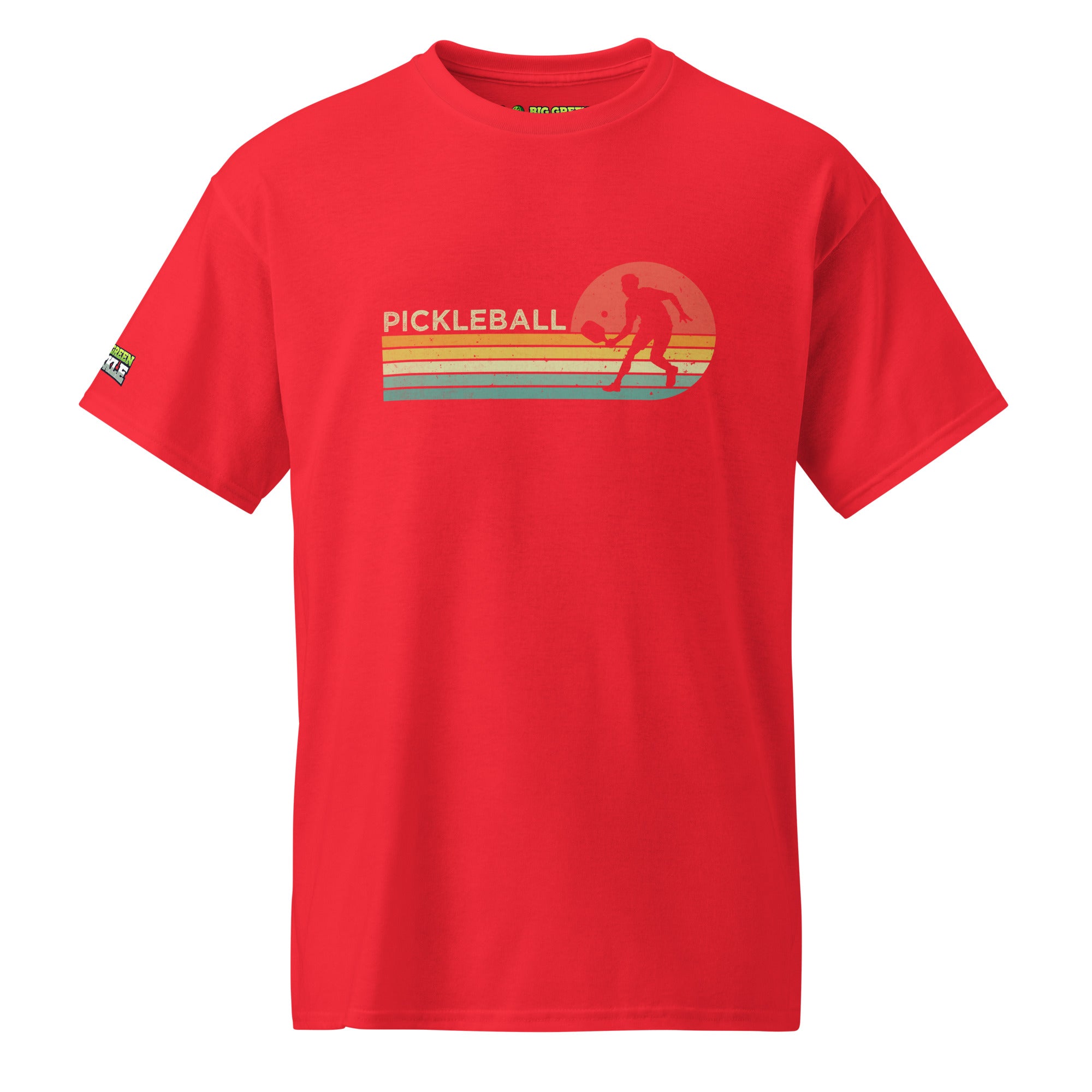 Retro Pickleball on 50/50 DryBlend T-Shirt - Red