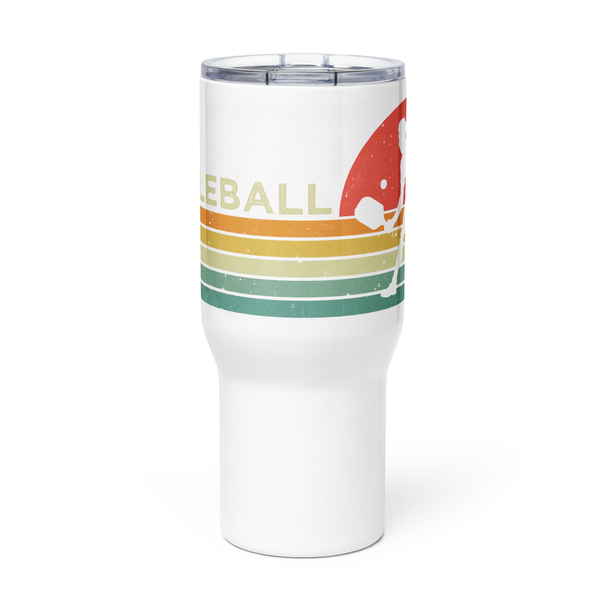 Retro Pickleball tumbler with handle - 25 oz