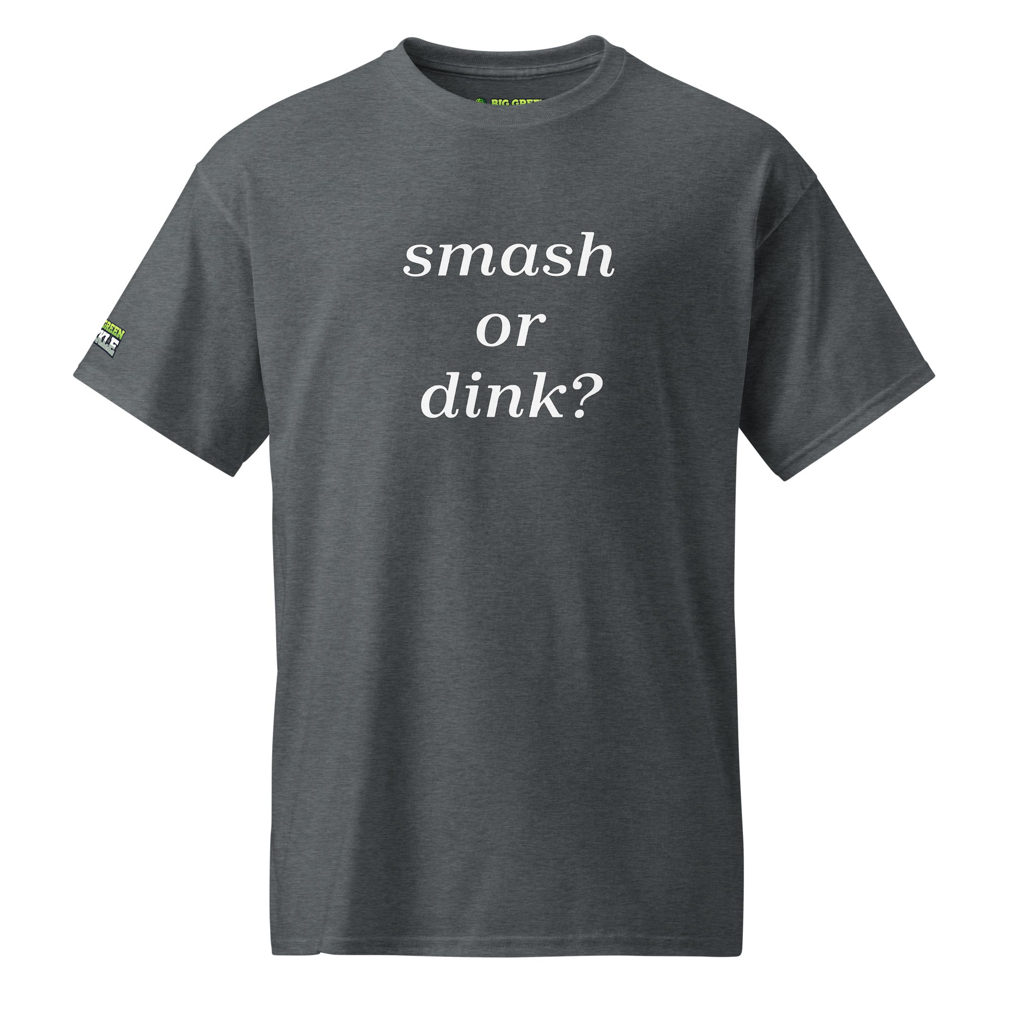 Smash or Dink on 50/50 DryBlend Pickleball T-Shirt - Dark Heather