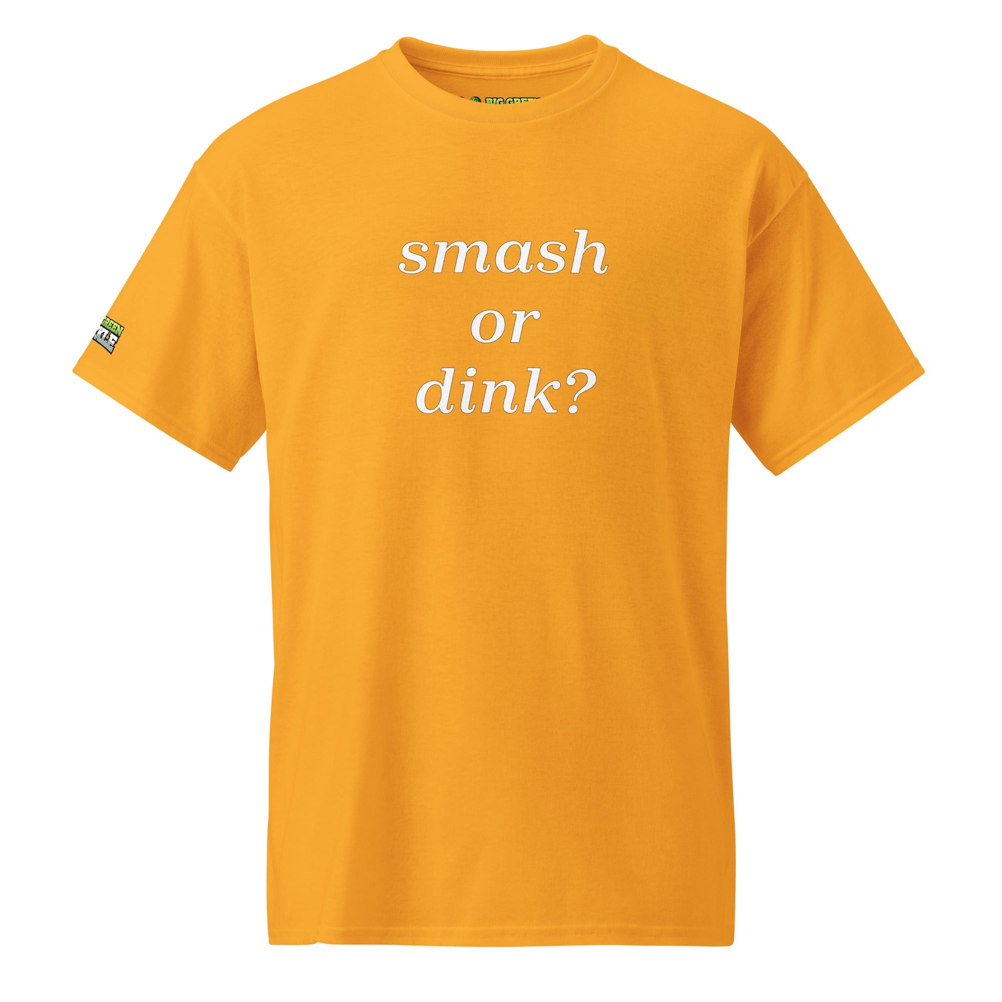 Smash or Dink on 50/50 DryBlend Pickleball T-Shirt - Gold