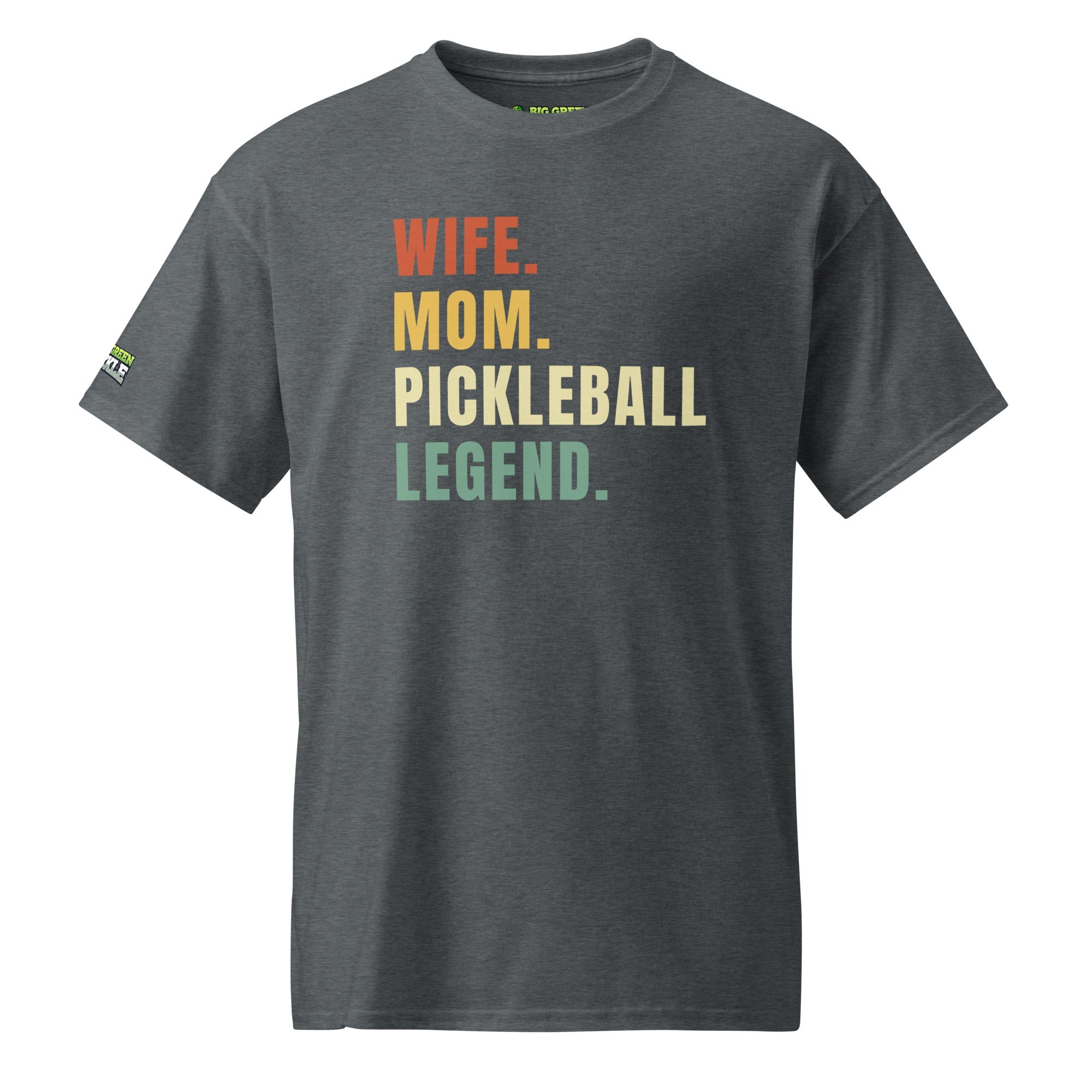 Wife Mom Pickleball Legend on 50/50 Blend Moisture Wicking T-Shirt - Dark Heather