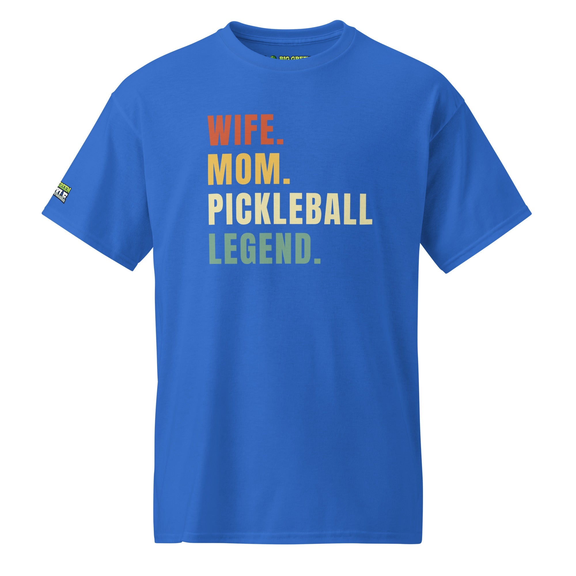 Wife Mom Pickleball Legend on 50/50 Blend Moisture Wicking T-Shirt - Royal