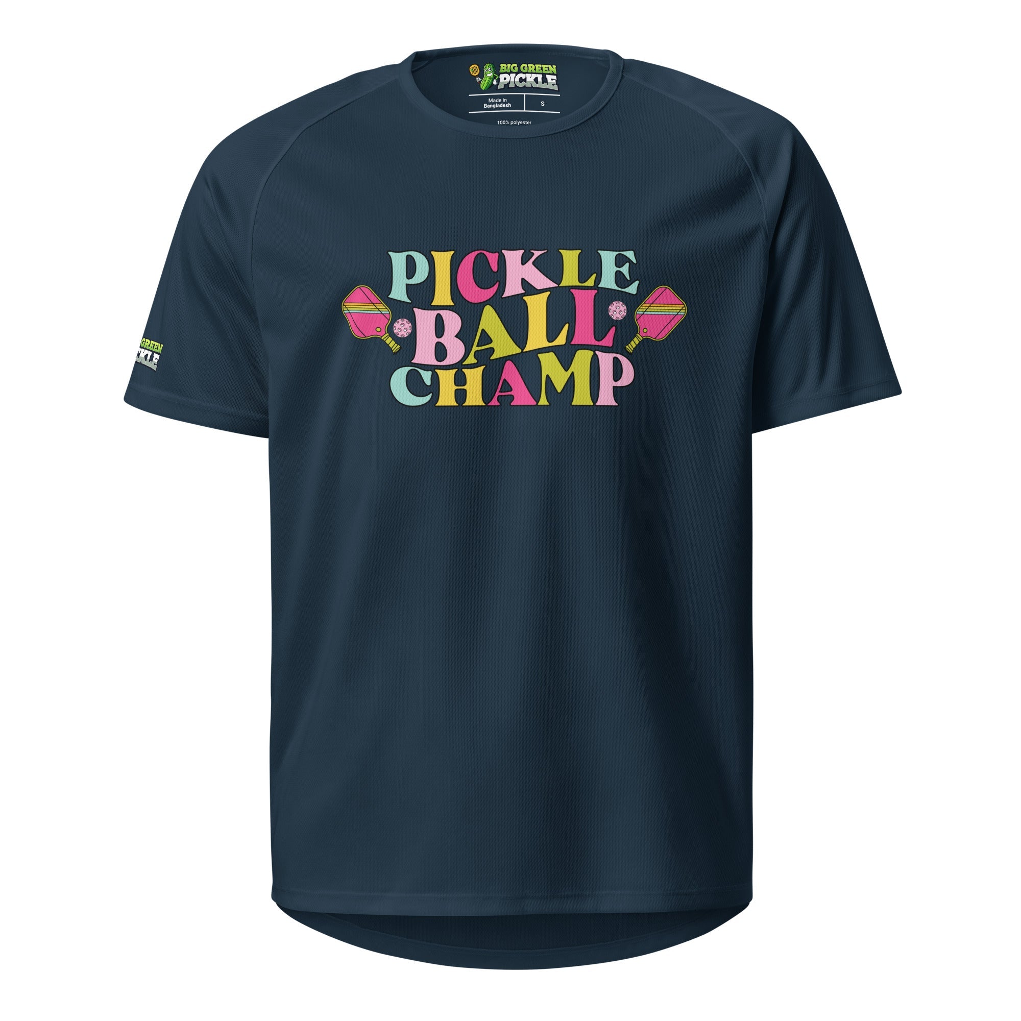 Women's Pickleball Champ Moisture Wicking Polyester Mesh T-Shirt - French Navy