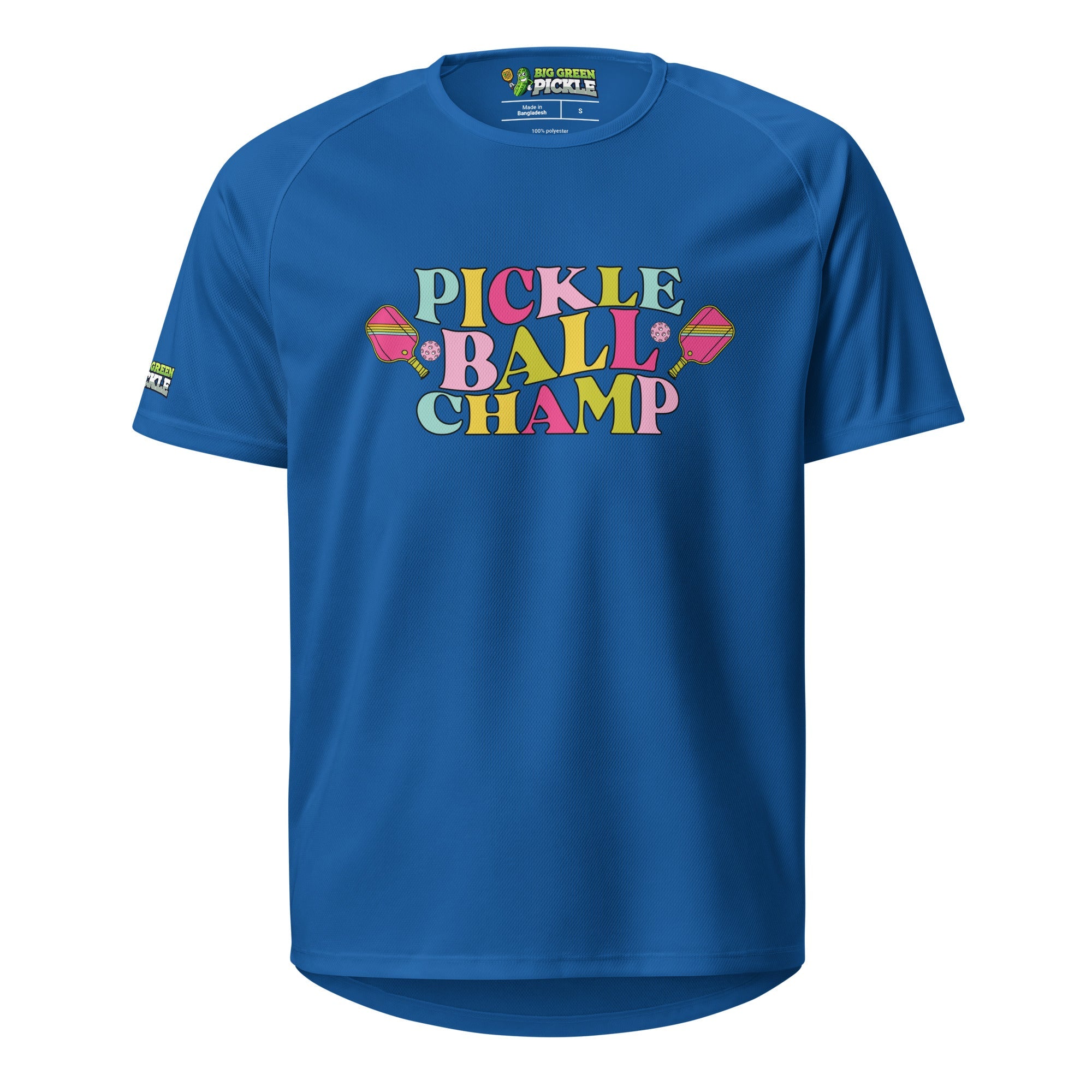 Women's Pickleball Champ Moisture Wicking Polyester Mesh T-Shirt - Royal Blue